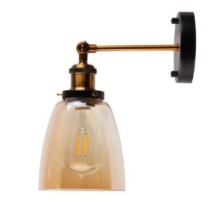 Maxlite-donegal-amber-glass-copper-and-iron-wall-lamp
