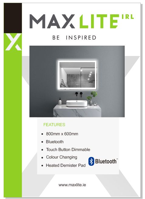 Spec Sheet For Bluetooth Bathroom Mirror