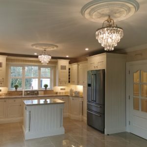 Kitchen with Droplet Pendants