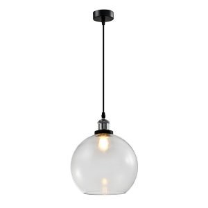 kitchen-pendant-lighting-clear-glass-dome