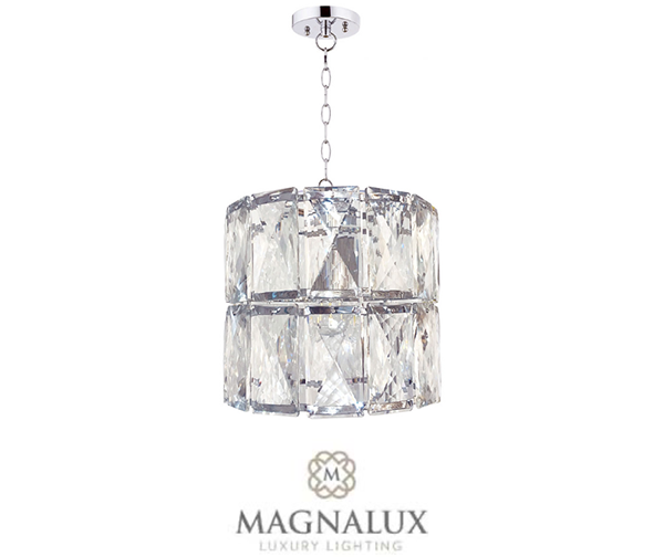 1 light pendant with clear crystal decorative features
