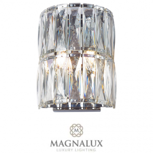 beautiful decorative crystal wall light in chrome