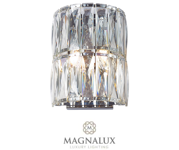 beautiful decorative crystal wall light in chrome