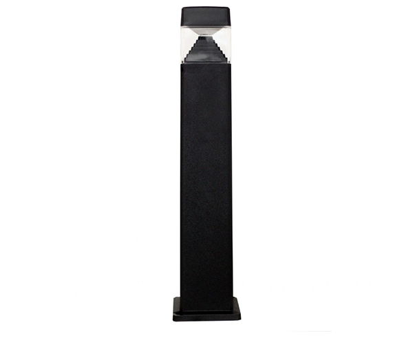 800mm black bollard post outdoor light