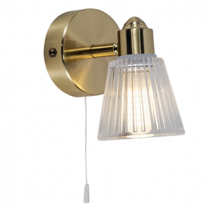 Gatsby 1 Light Bathroom Wall Light Satin Brass
