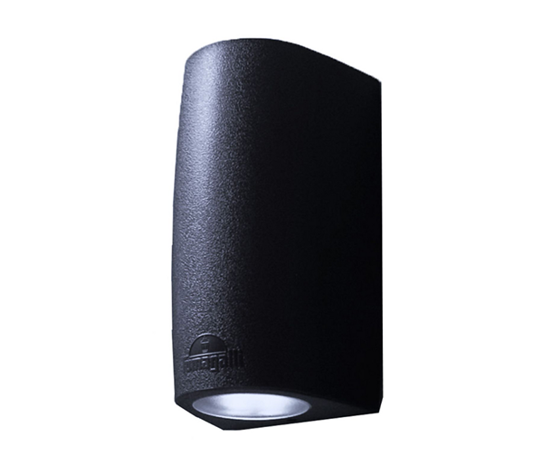 black up/down outdoor wall light