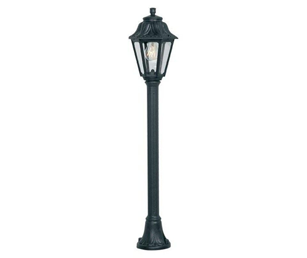black outdoor post garden light