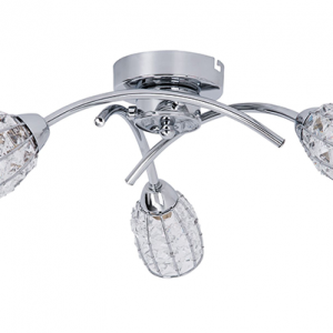 Roma 3 Light Ceiling Light in Polished Chrome